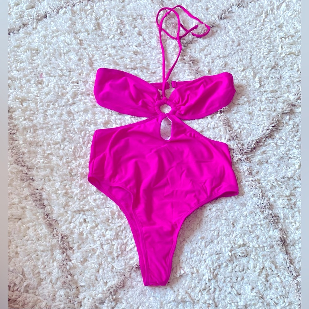 NWT Cut-Out Fuschia Fire Swimsuit